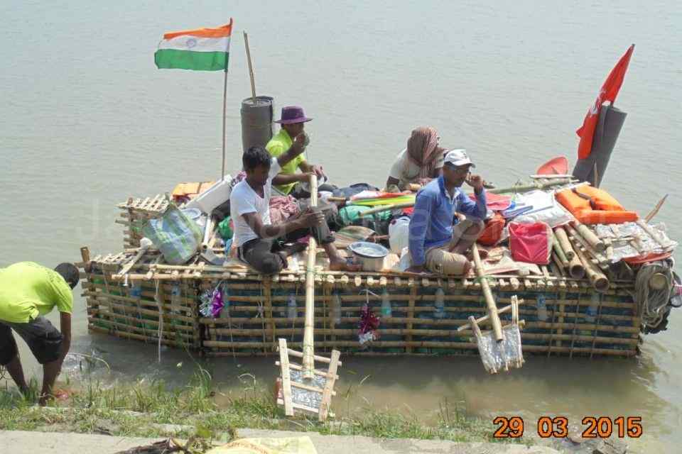 India first time empty Plastic Bottles Boat Expedition Mayapur to Kolkata - 2015